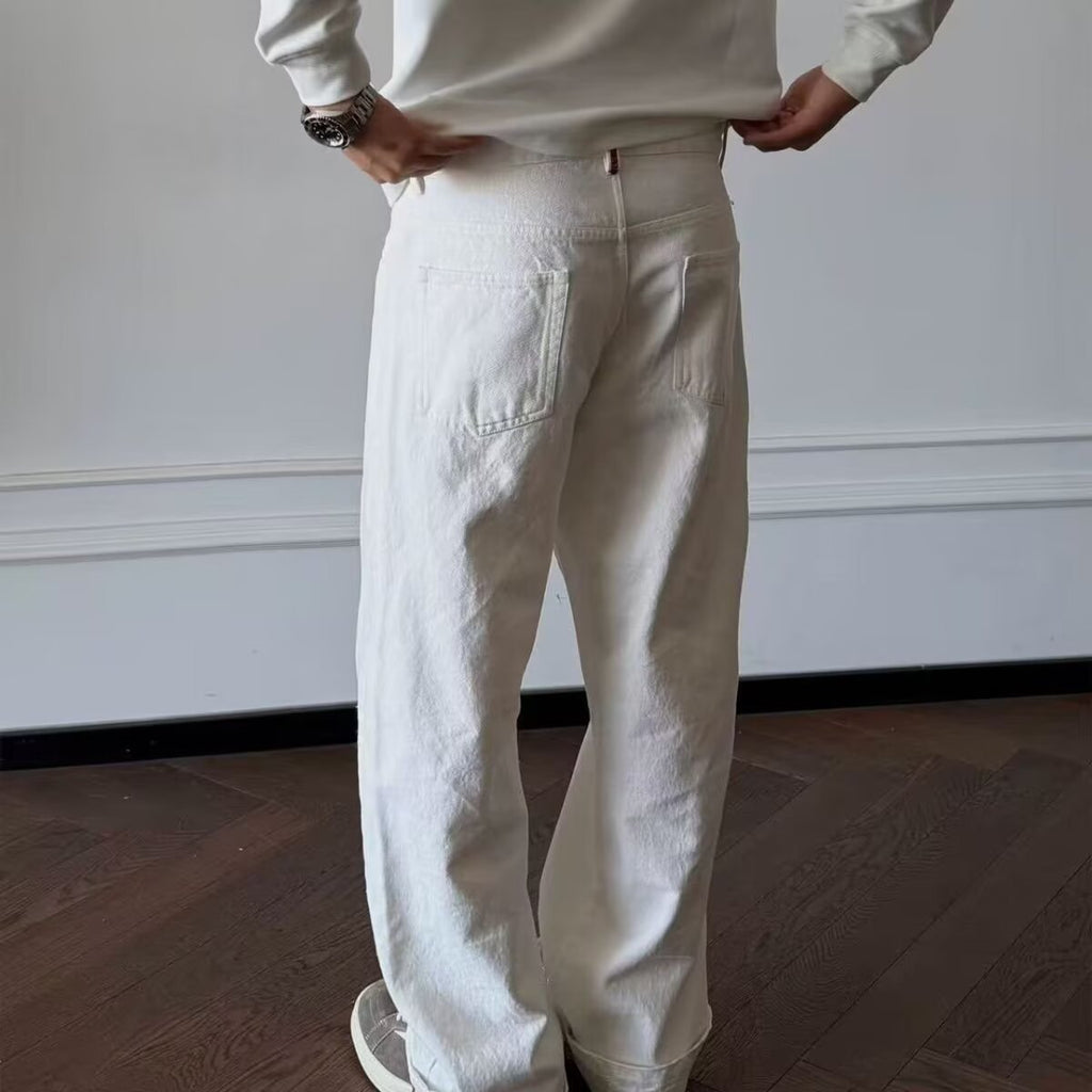 Pantalons à pattes droites à taille élevée