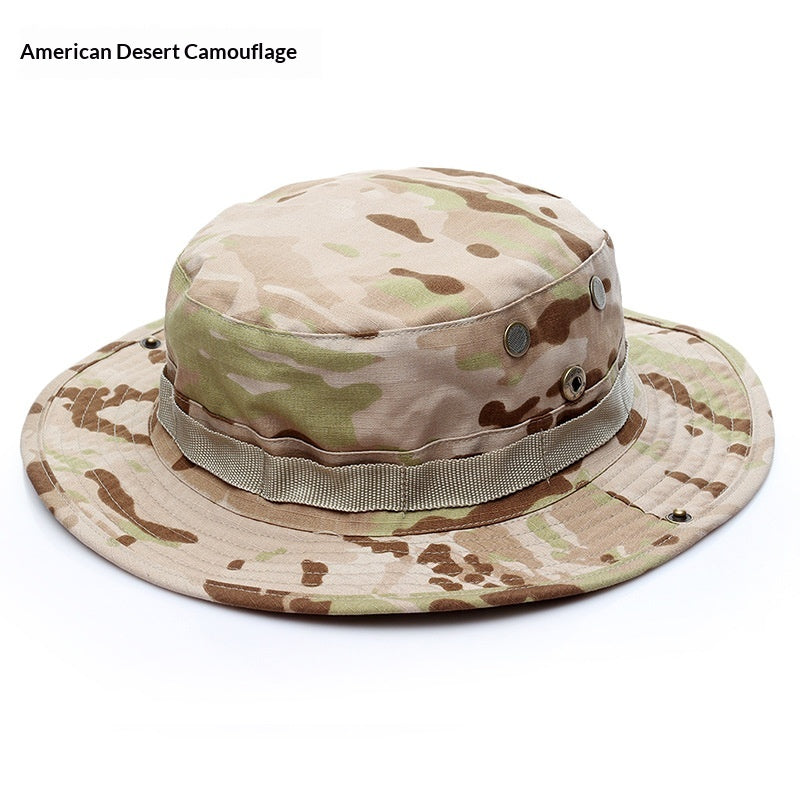 Chapeau tricoté Chapeau à larges bords Chapeau de soleil Chapeau de pêcheur de style militaire