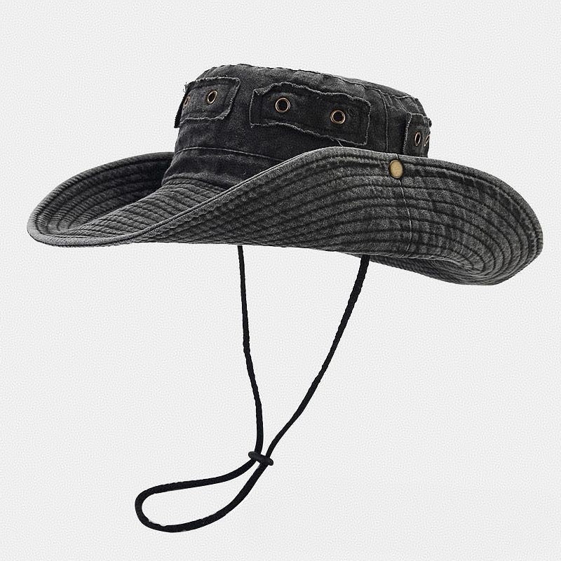 Chapeau de seau Lavé-cotton rétro pour la protection solaire à l'extérieur