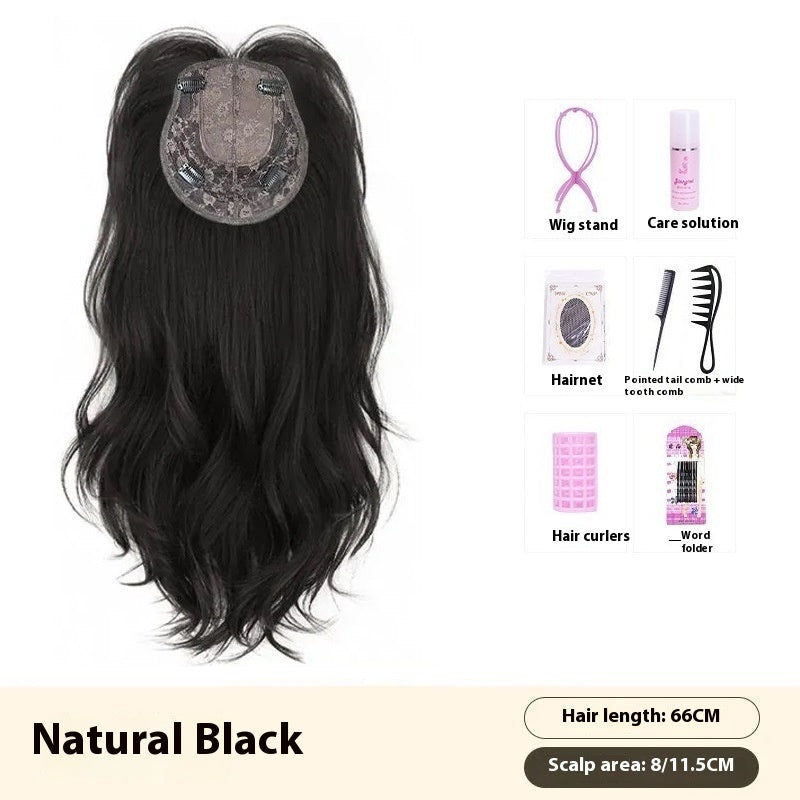 Increase the amount of ultra-thin seamless breathable hair replacement high temperament
