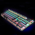 Clavier mécanique lumineux rétro punk électroplaqué