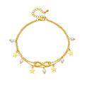 Fashionable millésime multi-couches Tasse Anklet