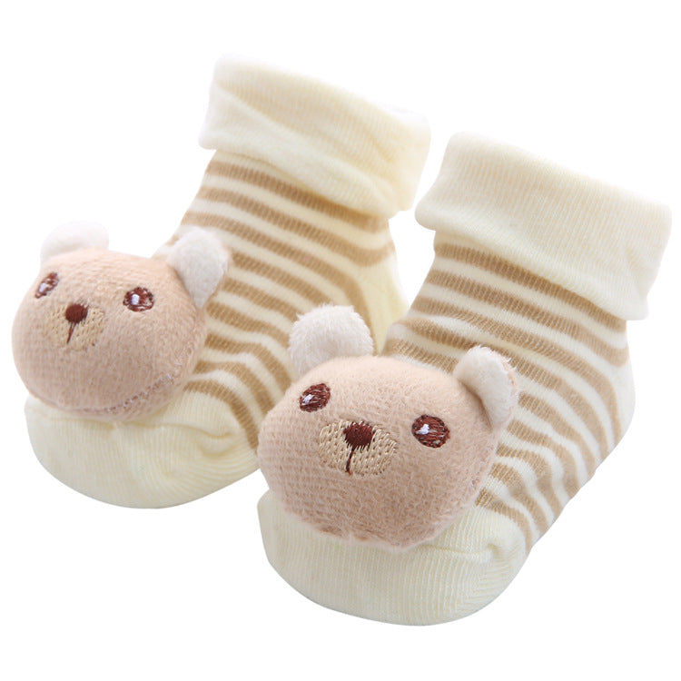 Chaussettes de plancher pour bébés non glissantes en coton caricature