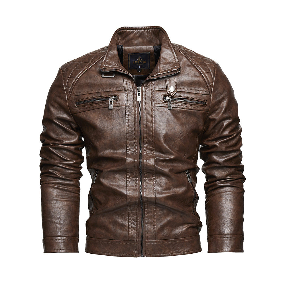 Veste en cuir Trendy Pocket Pu personnalisé