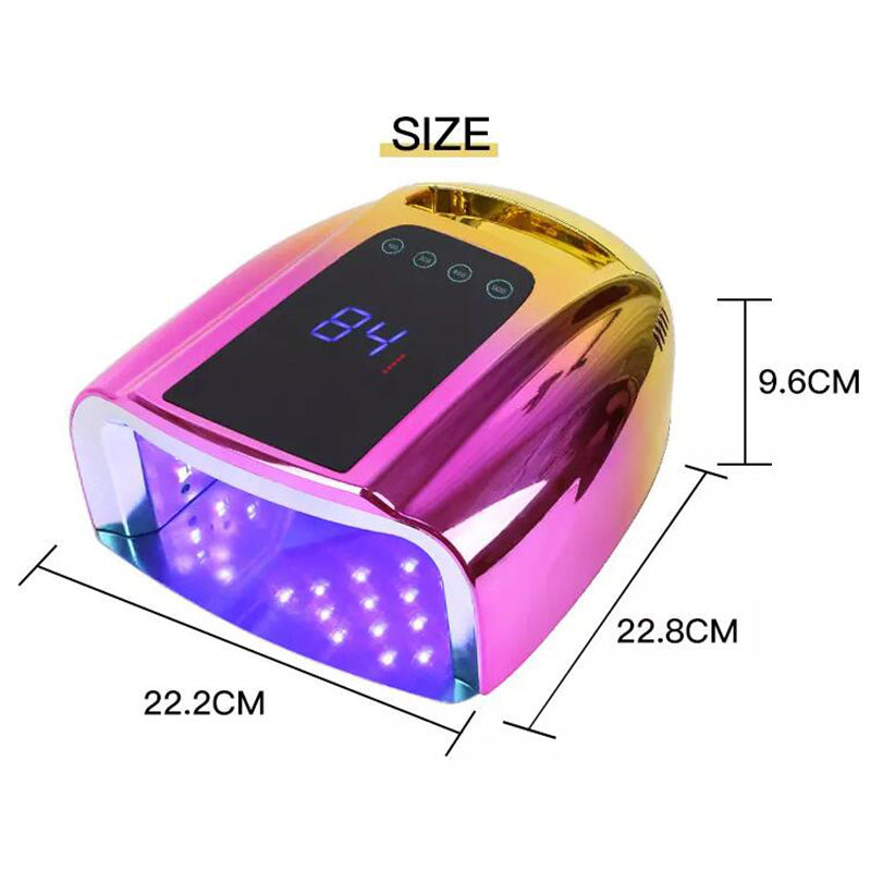 Nail Machine de traitement de lumière 96W haute puissance rapide à sec Smart sans fil UV