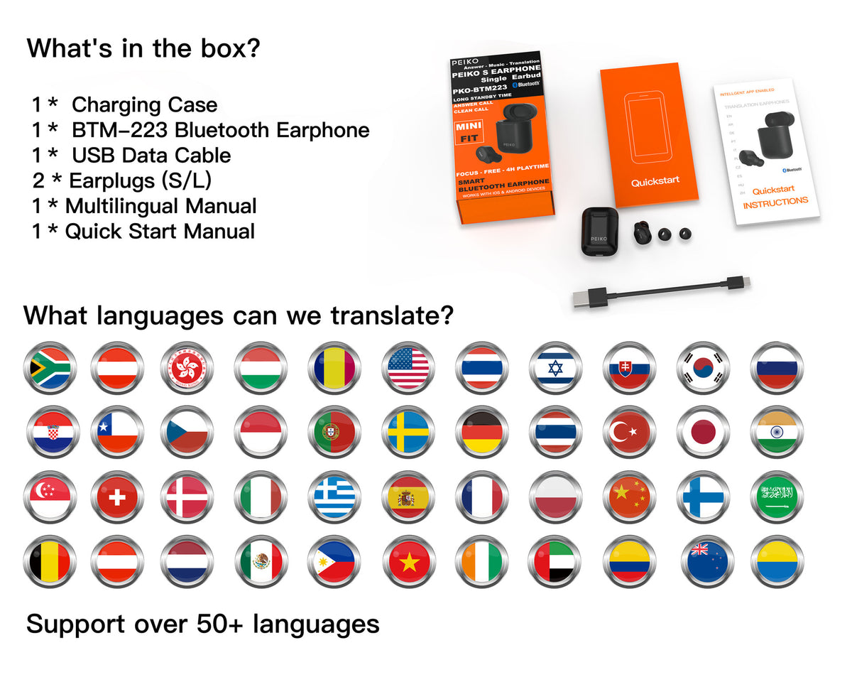 Casques Intelligent Bluetooth Translation Instant Wireless