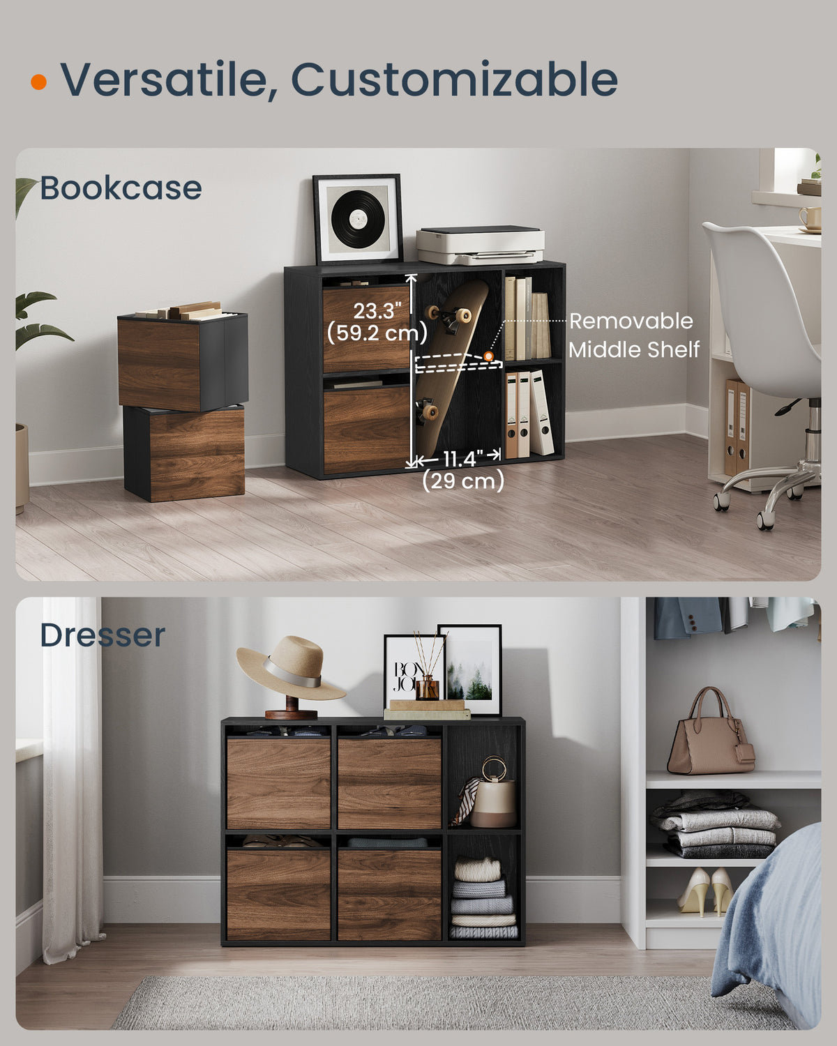 SONGMICS HOME Snapsemble Bookshelf