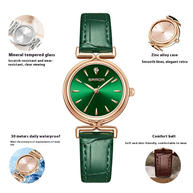 Montre en mailles rétro pour femmes