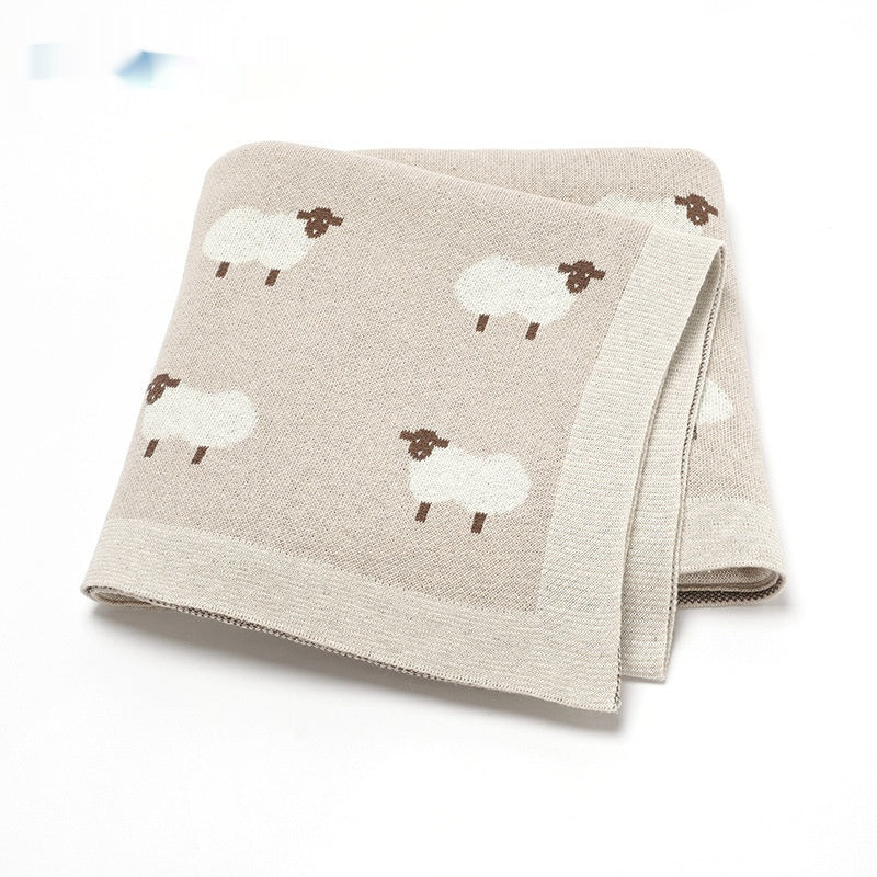 Adorable couverture en alpaga tricotée souple pour bébés