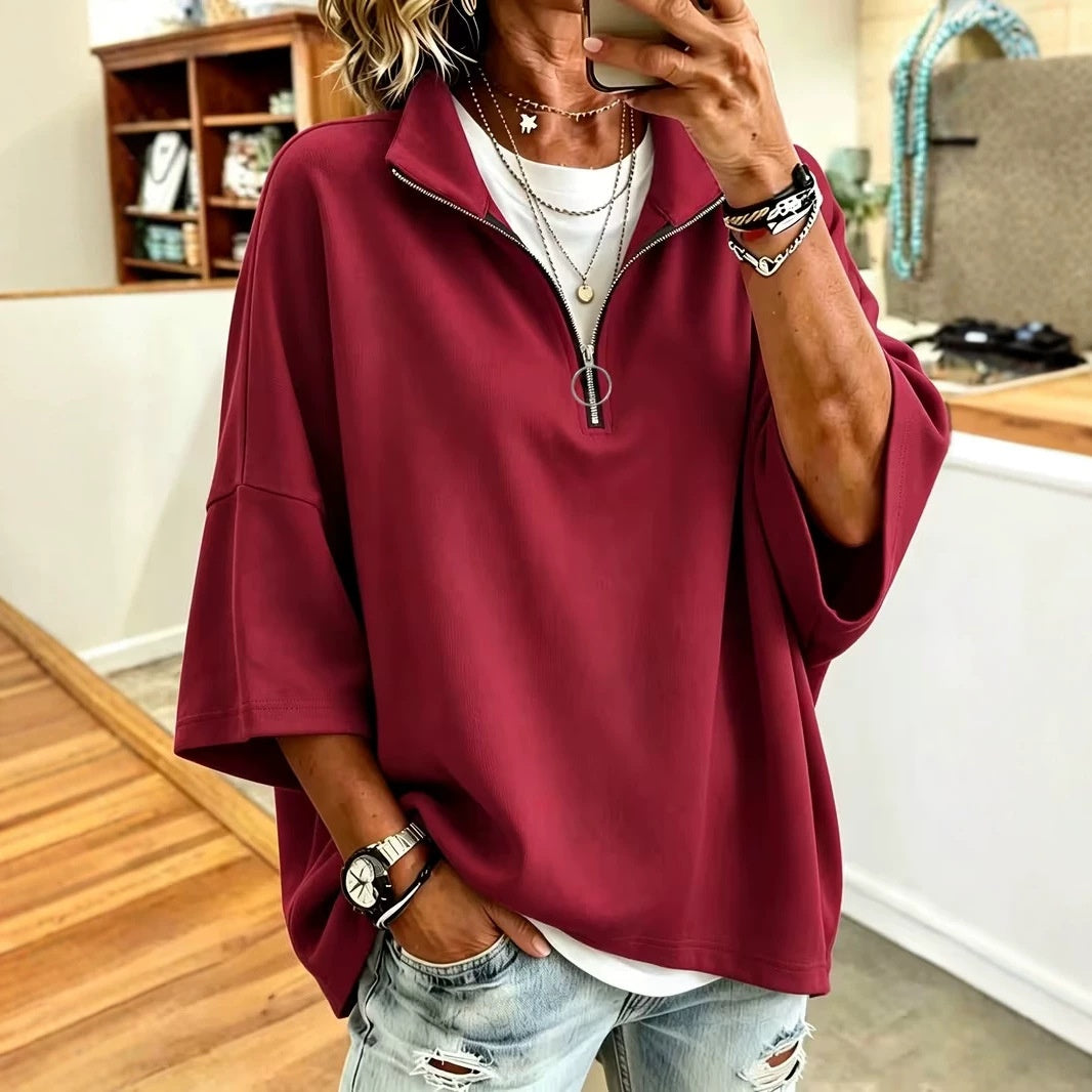 Chemise à col rond pour femme