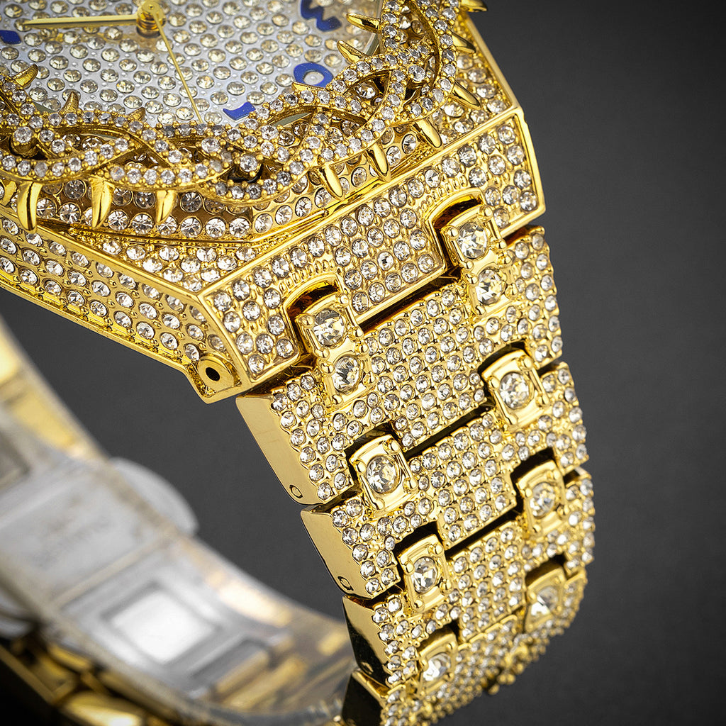 Personnalisé Mesh-design Inlaid Quartz Fashion Watch