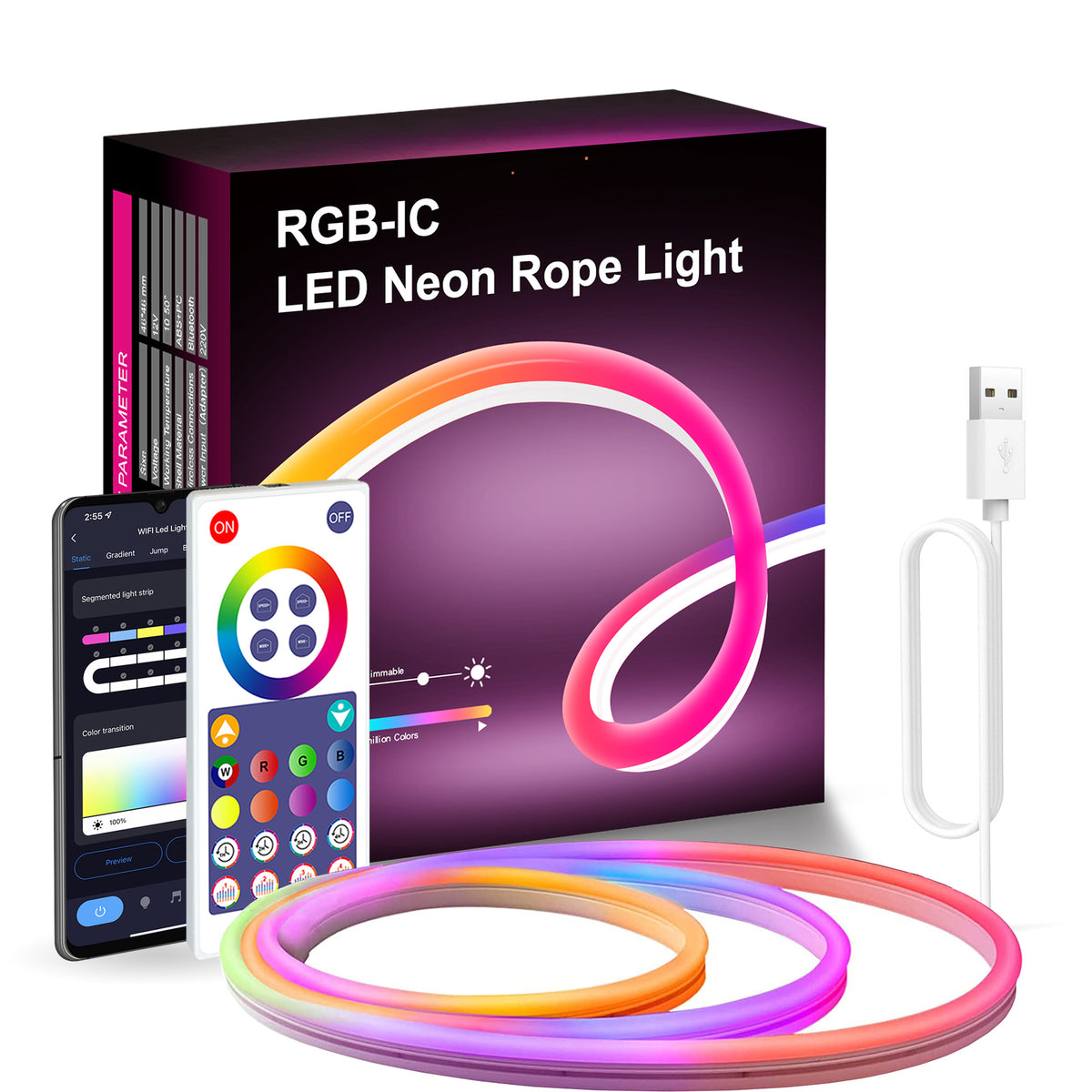 3 M Neon lumières avec bandes de musique