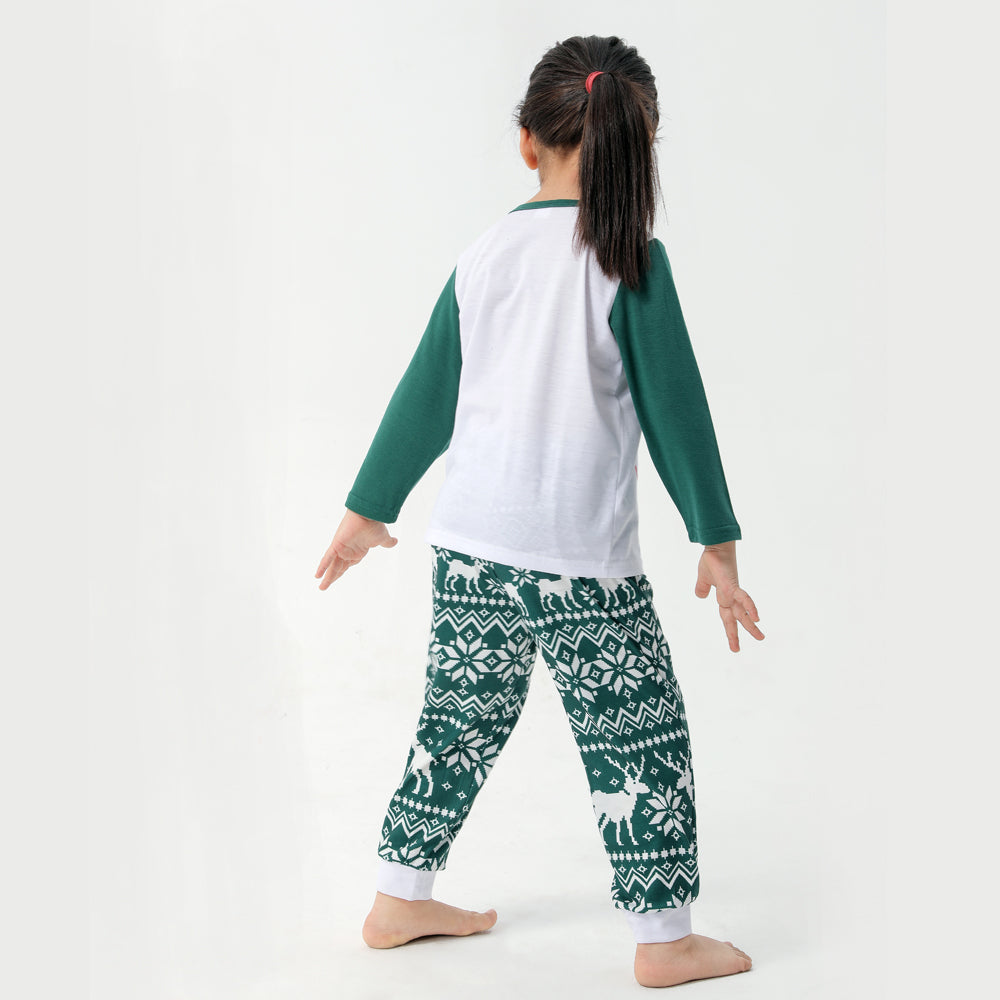 Famille European and American Christmas Parent-child Printed Pajamas Set