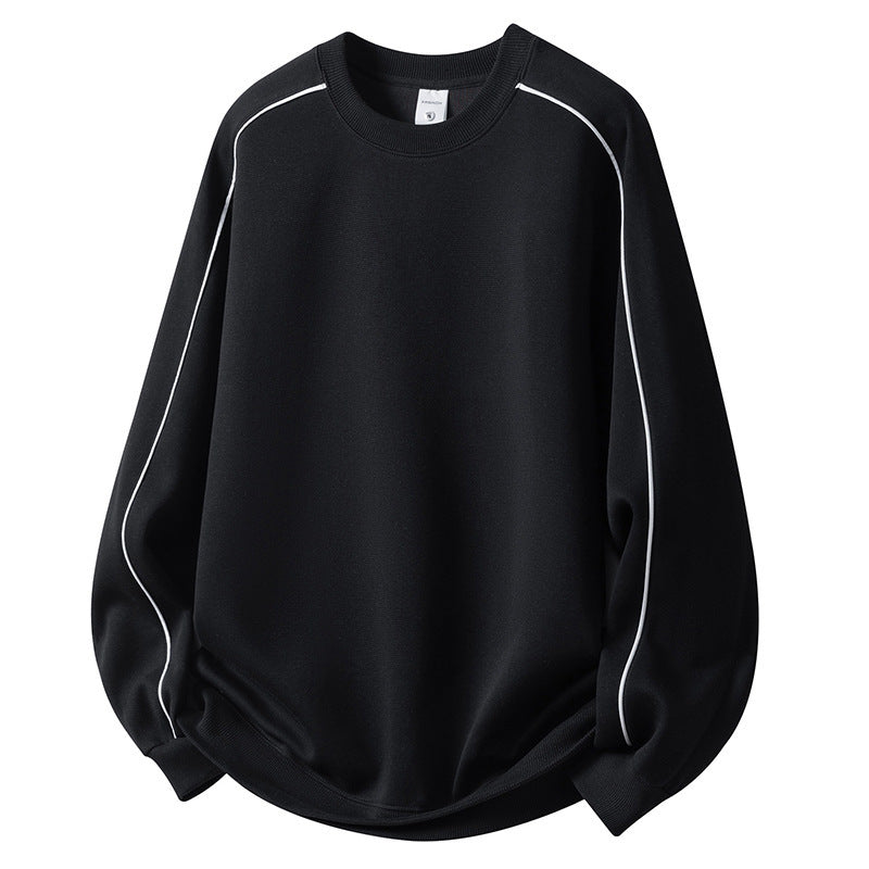 Casual Minimalist style coréen Loose-fitting Col d'équipage Top