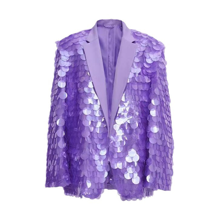Manteau de mode à paillettes détaché Top High Dinner Party