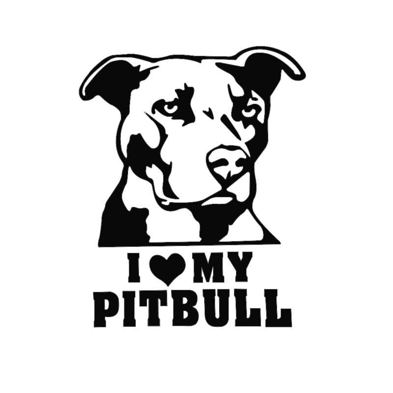 The dog I love my bumper I love my reflective sticker