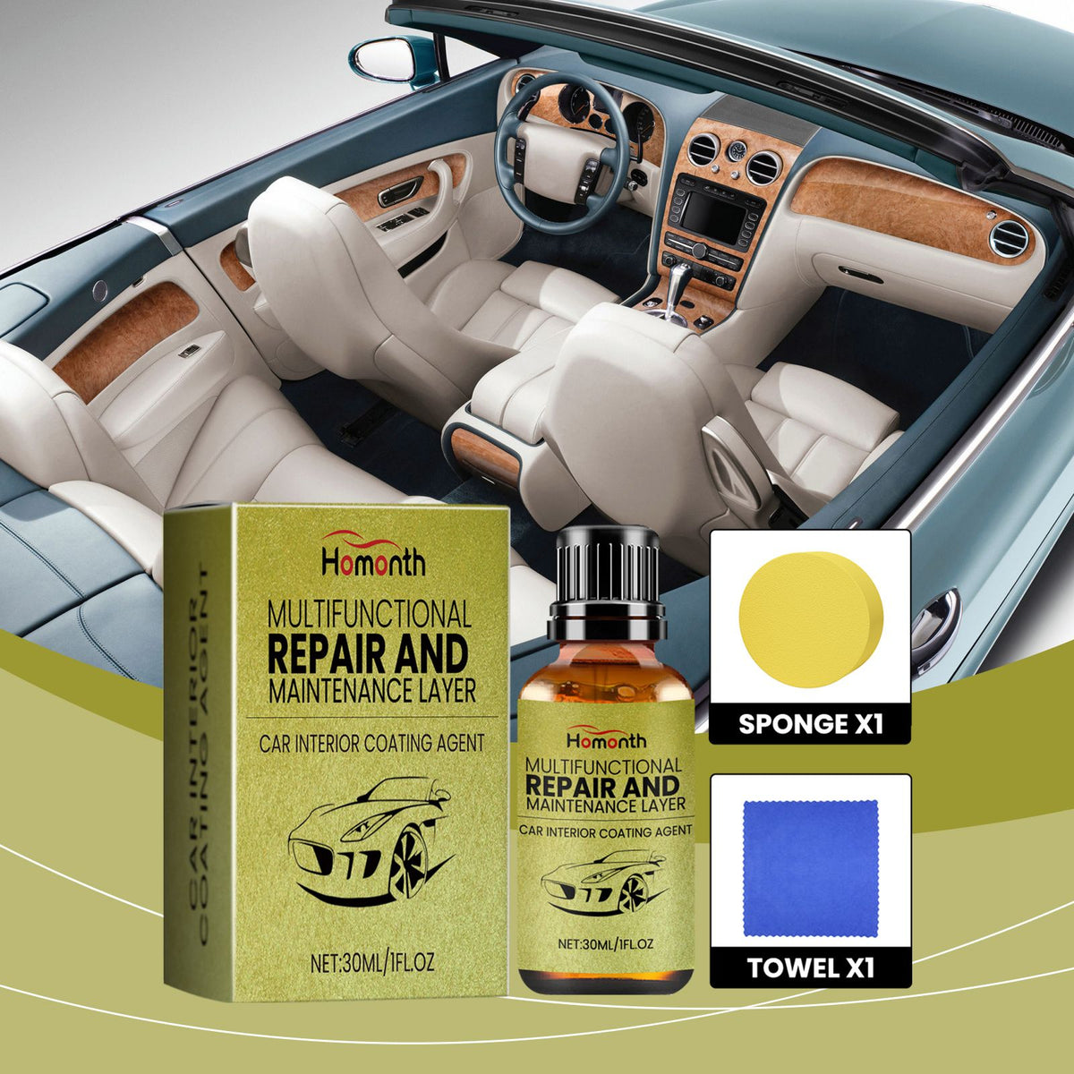 HOMONTH Kit d'entretien intérieur de la tige d'auto
