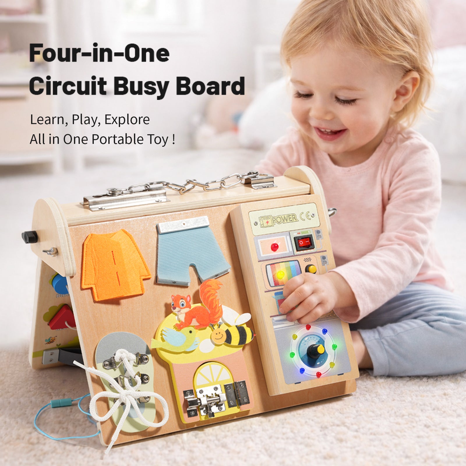Busy Board Busy Light Button Jouet d'éducation précoce