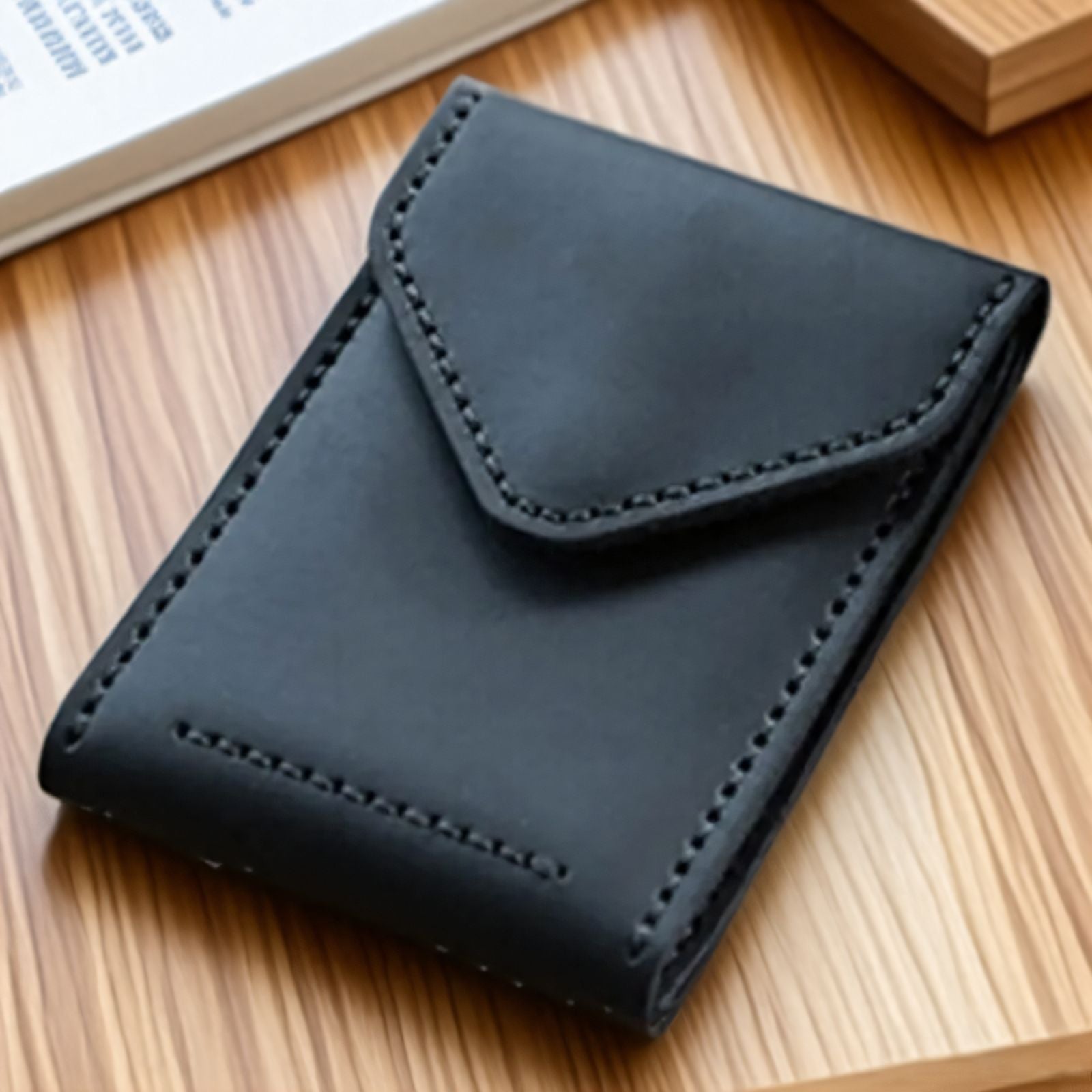 Porte-cartes d'identité Boîte de rangement Portable 2-en-1 et housse de protection