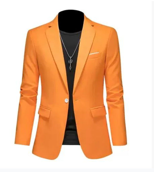 Hommes Formel porter Coréen-Style Slim-Fit Blazer Veste de costume unique