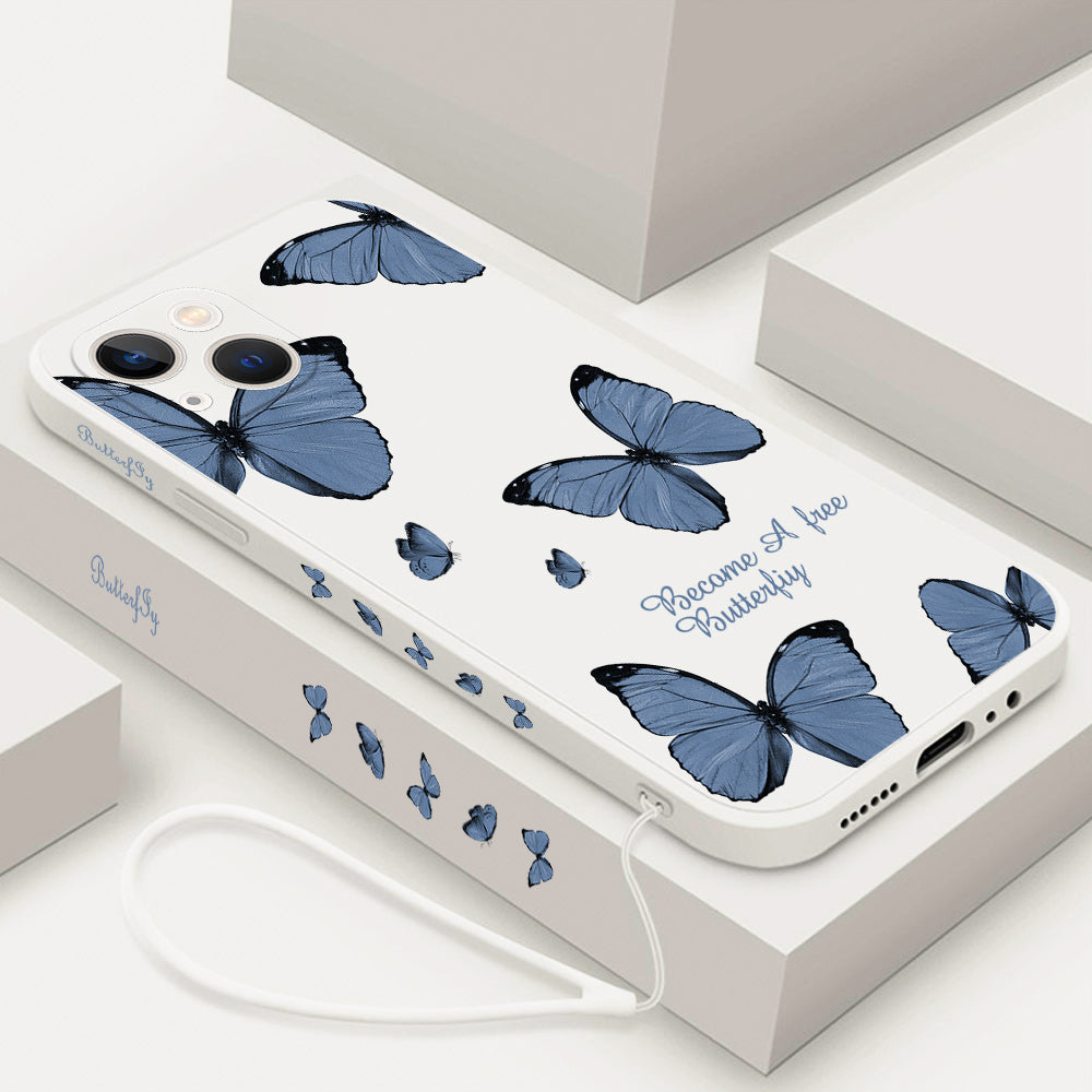 Case téléphone papillon pour IPhone 14 Pro Max 11 12 13 Pro Max