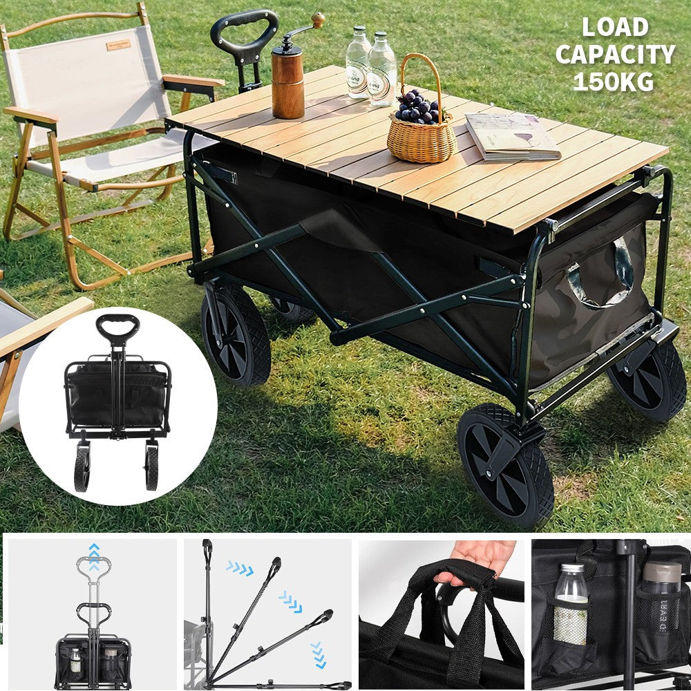 330LB Chariot à chariot pliable lourd Wagon Garden Beach Camping Festival UK