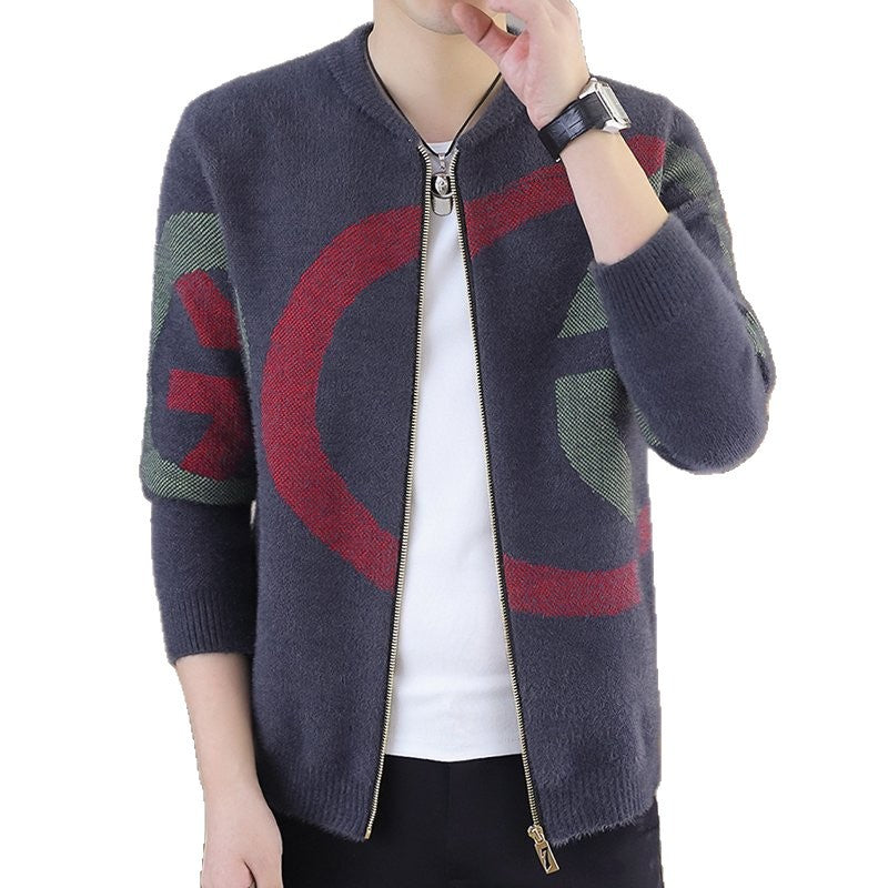 Chandail de cardigan tricoté pour hommes