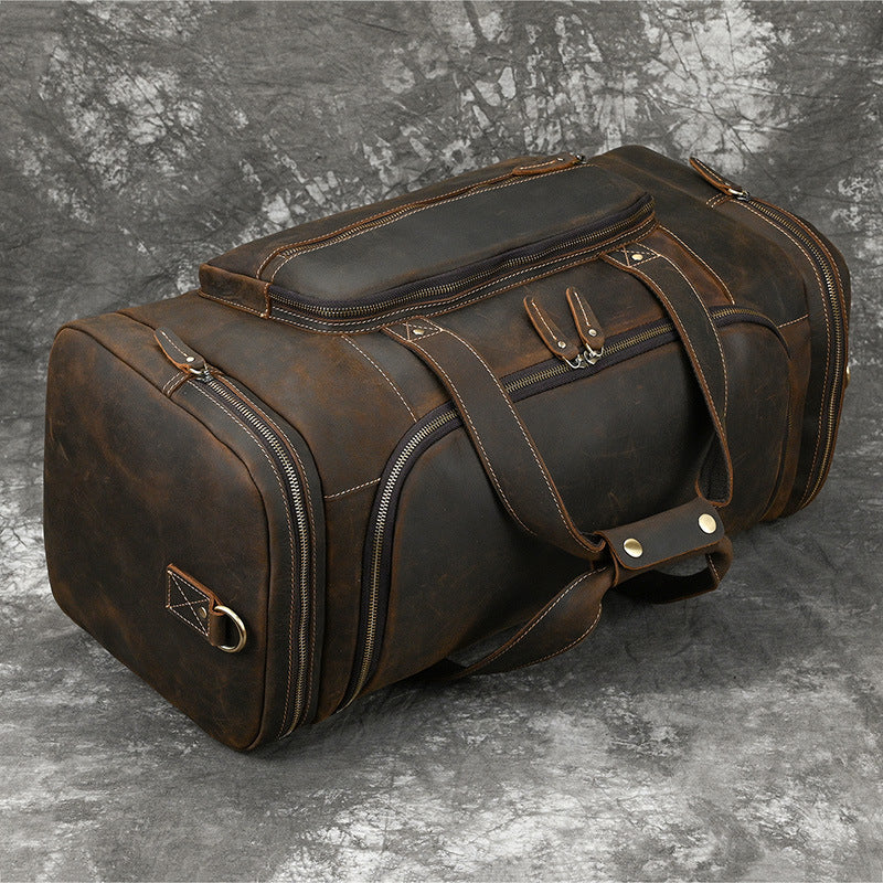 Sac à main en cuir véritable pour homme Sac à corps de grande capacité