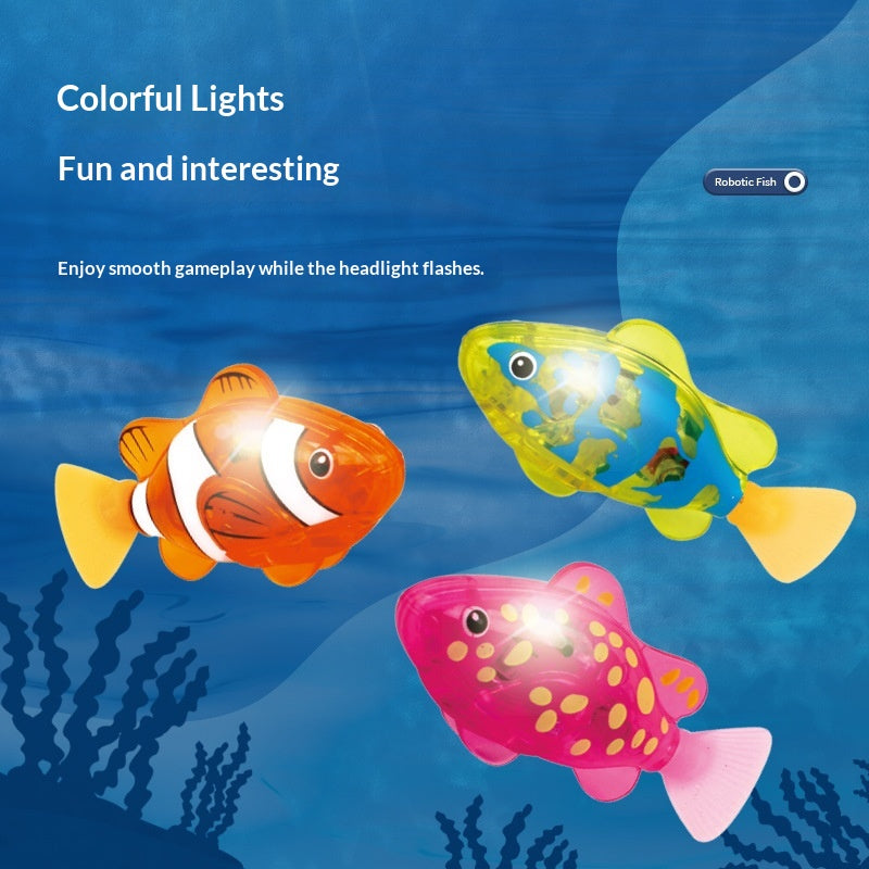 Animal Fish Simulation Light-Activated Clownfish Bathtub and Splashing Toy
