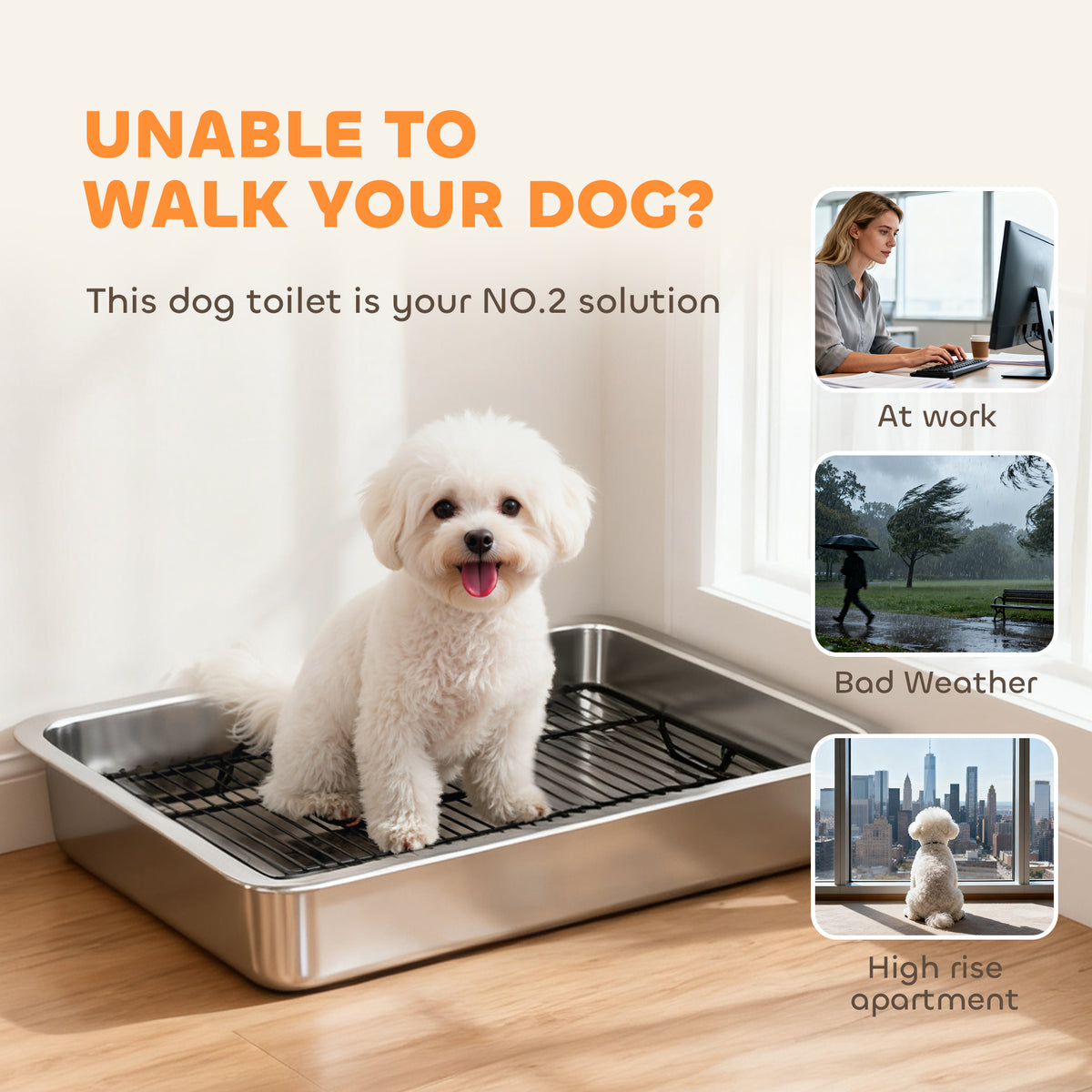 Stainless steel dog bowl for small and medium dogs