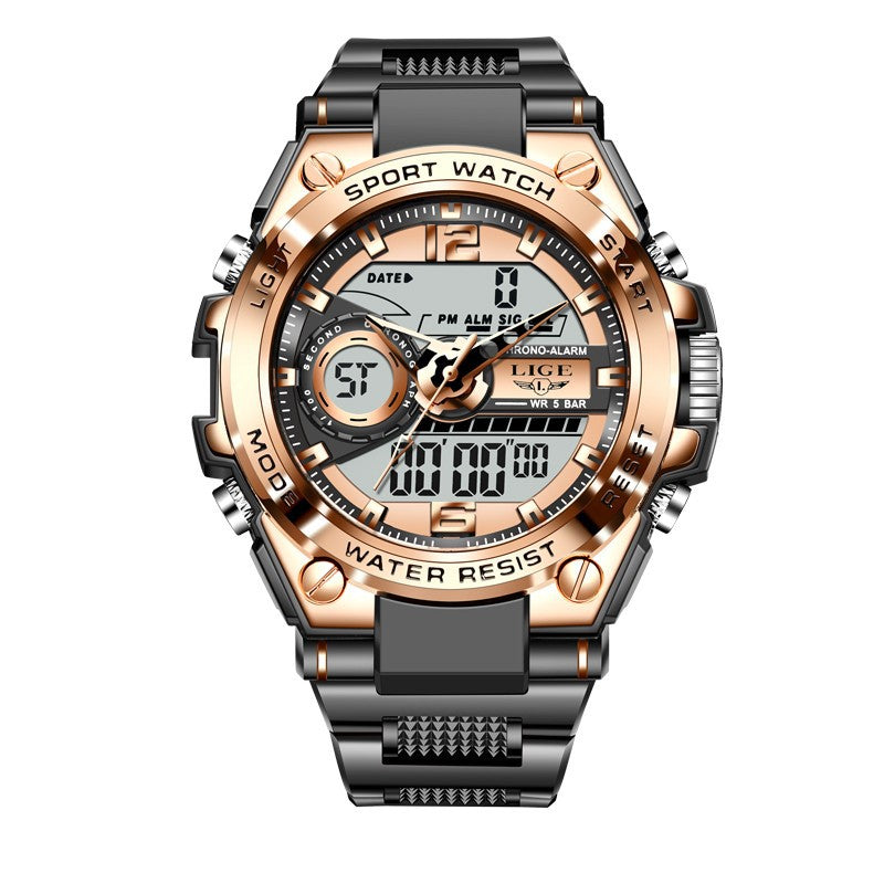 Dual Display Advanced Quartz Fashion Electronic Sports Watch