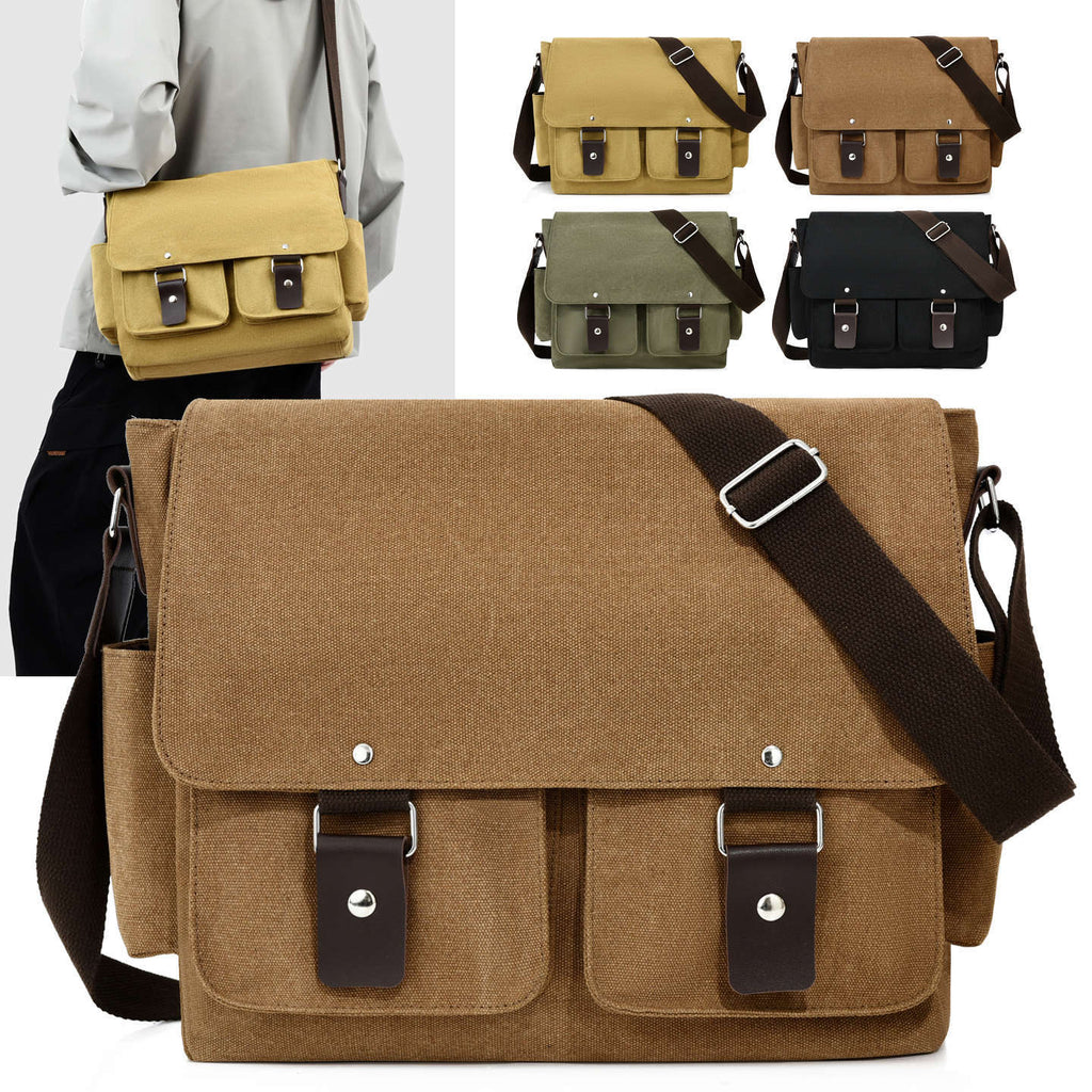 Toile Utilitaire Sac Messenger pour hommes et femmes