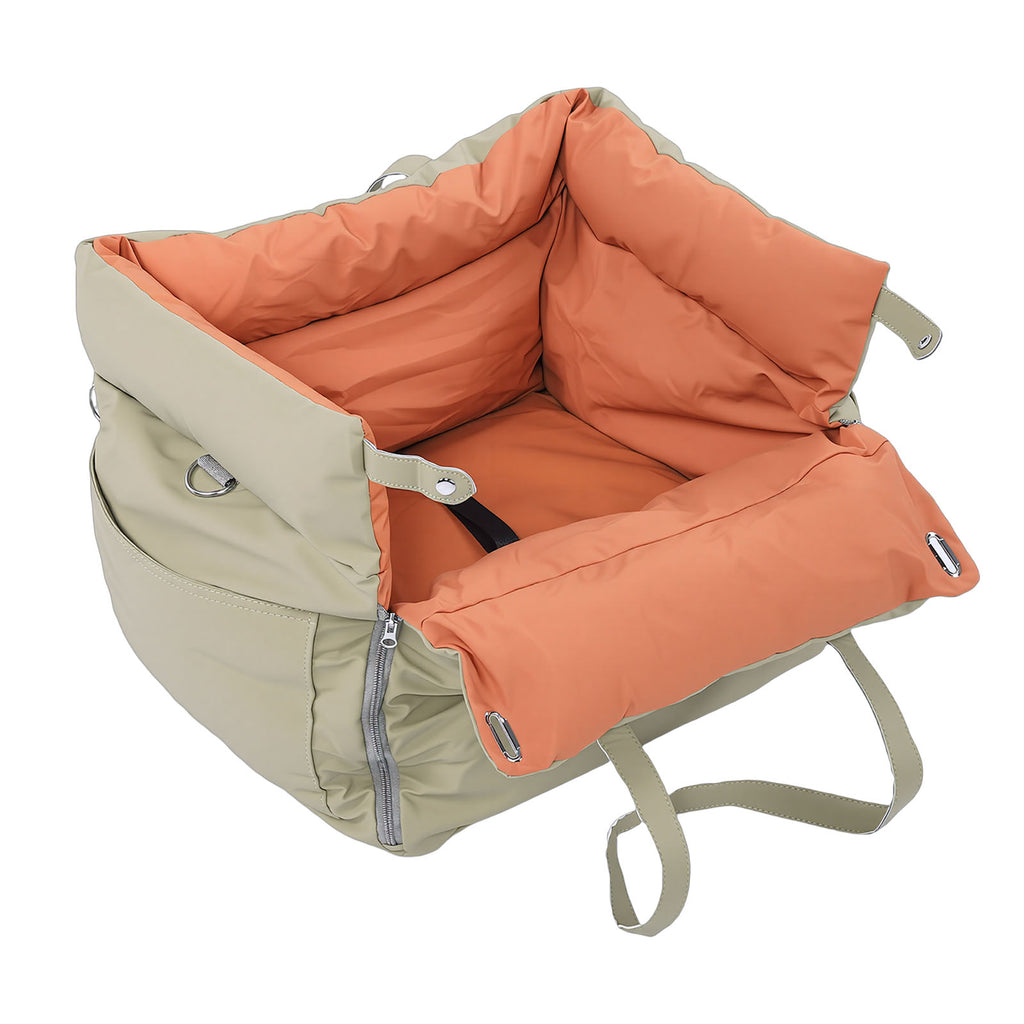 Car Pet Bed Portable Travel Outdoor Detachable Lavable Pet Siège de voiture avec Harness pour chiens