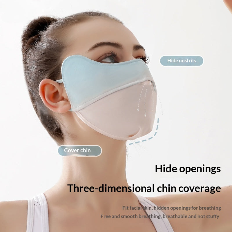 Masque de visage protecteur de la soie de glace pour femmes