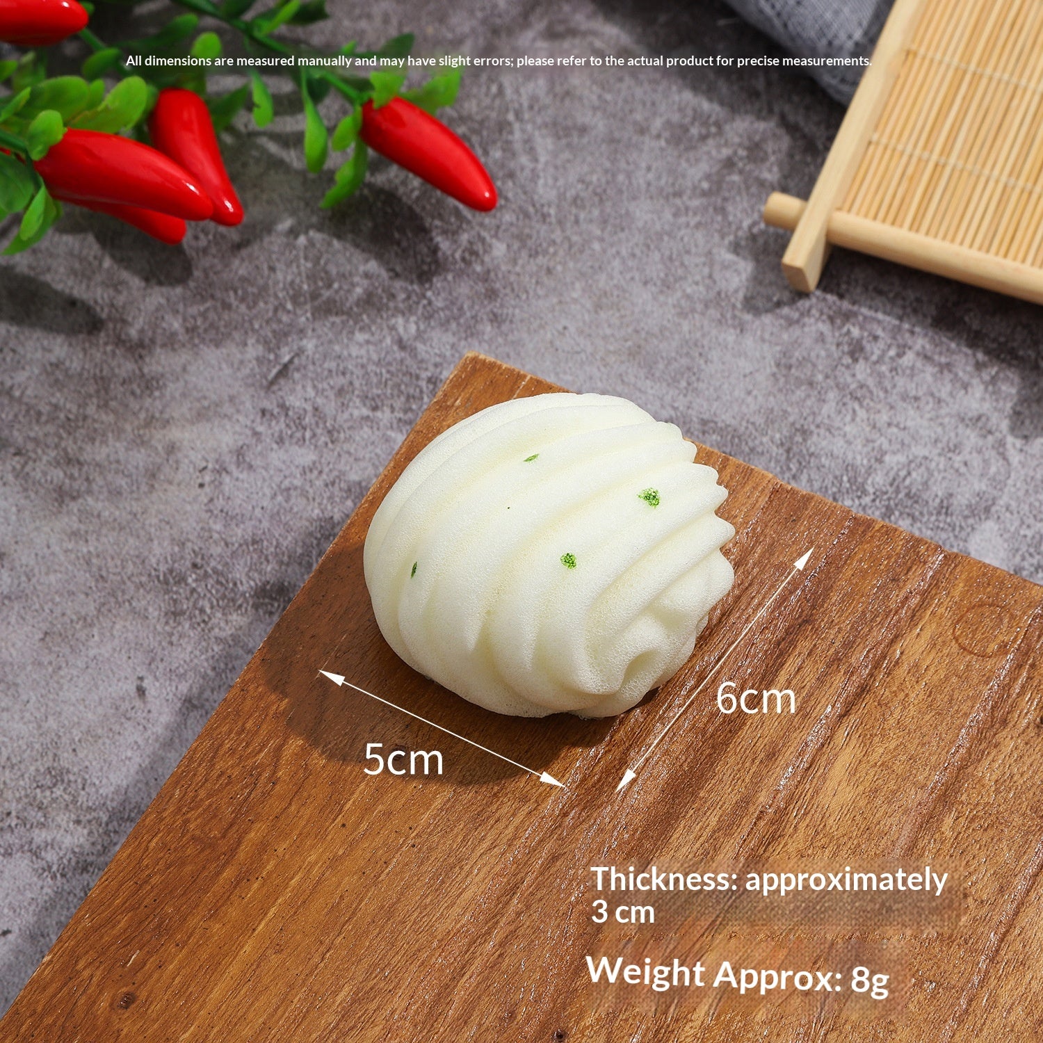 PU Simulation à rebound lent Bun Steamed Bun et Flower Roll Model Props