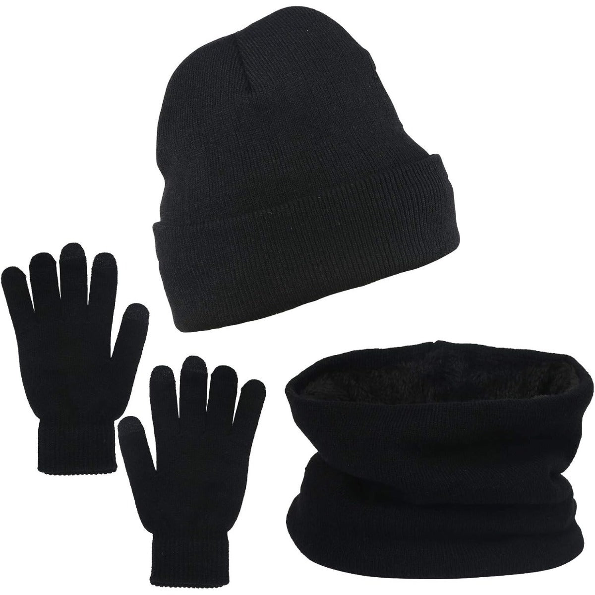 Ensemble Combo 3 en 1 : Chapeau chaud