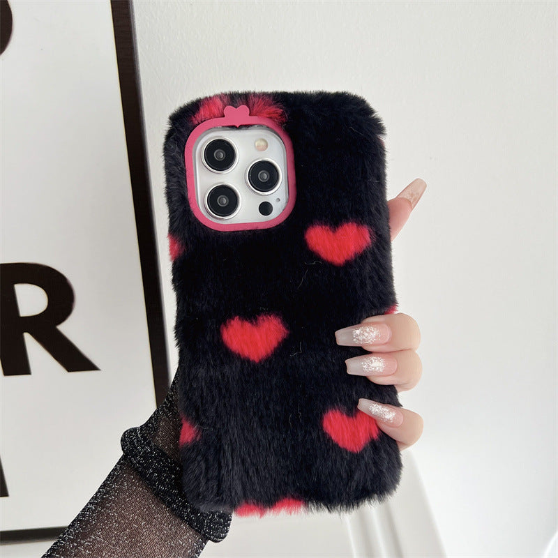 Japon Et Corée du Sud Plush Loveving Coeur Phone Case
