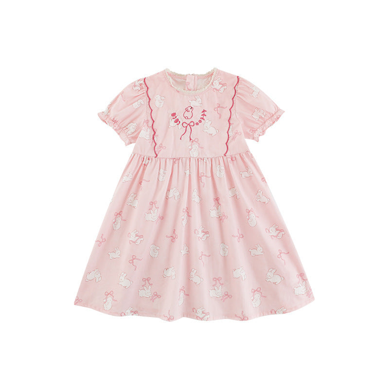Robe Dentelle Bow Filles Robe Une pièce