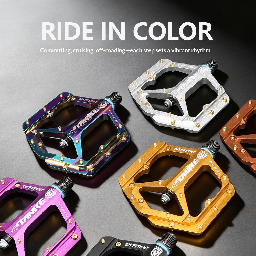Pédales de vélo à roulement à billes en alliage d'aluminium couleur CNC