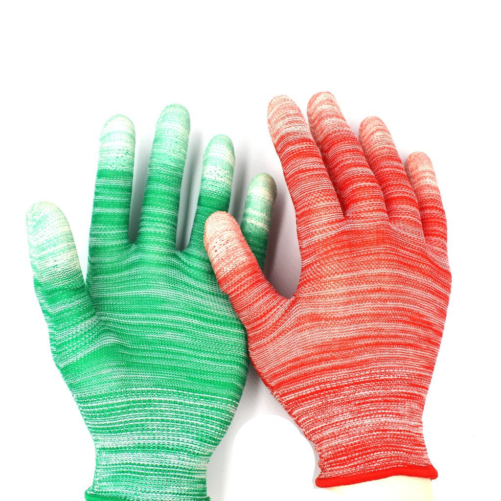 Protection du travail Gants de sécurité en nylon coloré PU