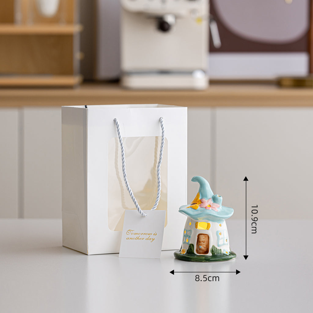 Magic House Night Light Cadeau d'anniversaire pour les femmes Ornement en céramique