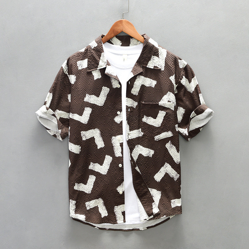 Chemise à manches courtes pour homme