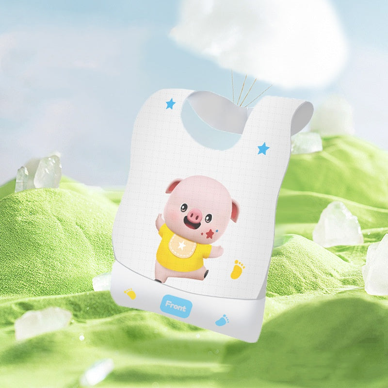Bébé jetable Bib Emballage indépendant Serviette Salive