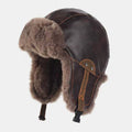 Style moto PU cuir hiver épaissé à froid Earflap Retro Lei Feng Cap pour hommes