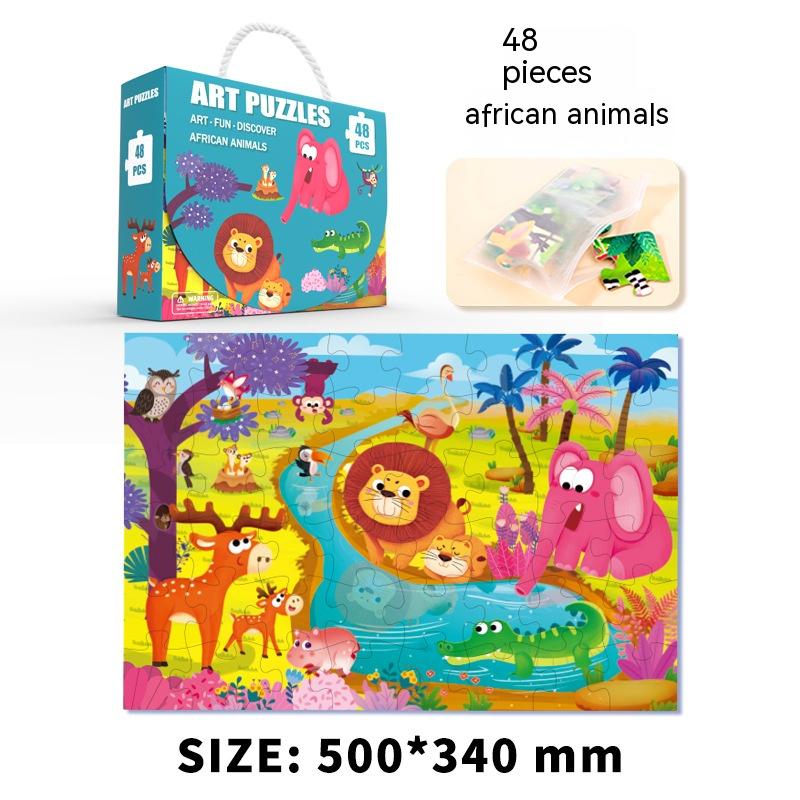 Boîte cadeau Puzzle portable Jouets éducatifs pour l'éducation précoce
