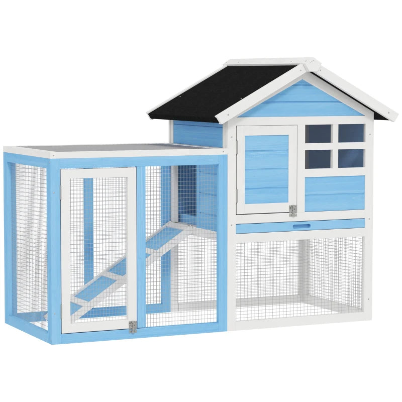 49 Lapin en bois Hutch Bunny Cage avec toiture asphaltée imperméable
