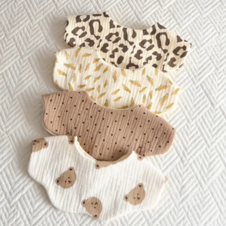 Coton Cinq couches Bib Pétale Baby Salive Serviette