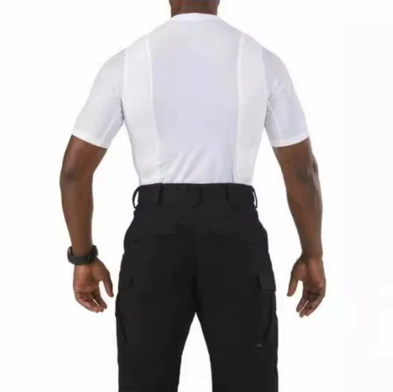 T-shirt trois dimensions pour homme Tissu de mesh ultra mince Spandex conçu pour le confort et la sécurité