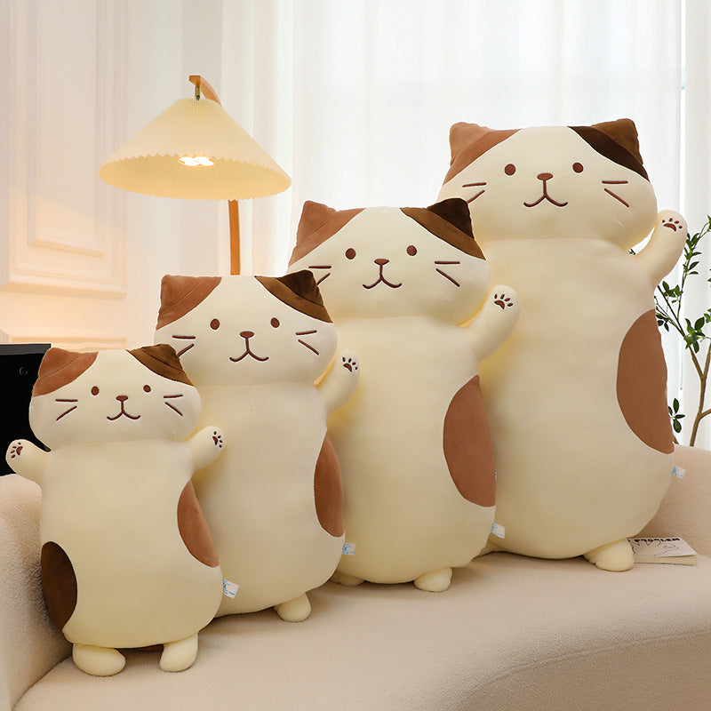 Cheese Cat peluche jouet animaux cadeaux pour les enfants et les filles mignon dormant oreiller poupée grand V