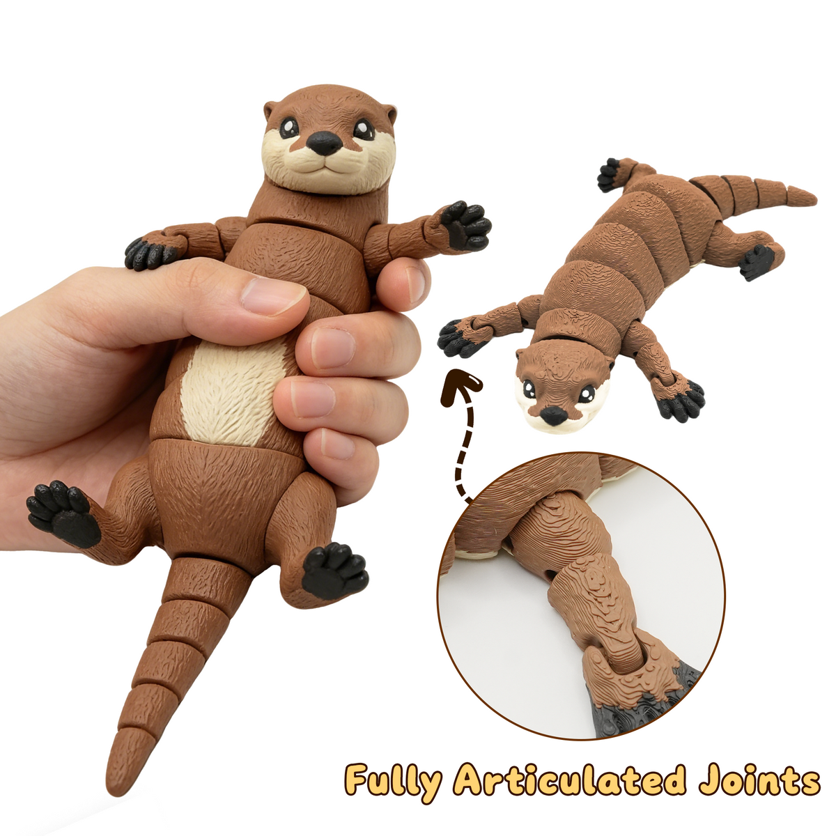 3D Loutre articulée imprimée